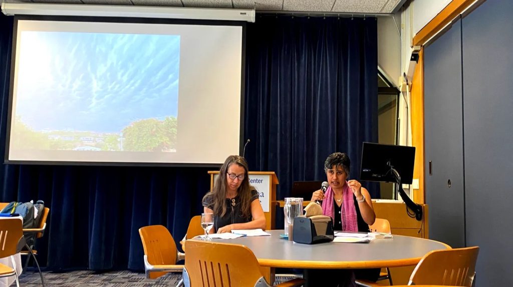 University of Cape Town professors, Dr. Shari Daya and Dr. Pippin Anderson spoke at the first Oldenborg Luncheon Colloquium of the semester.